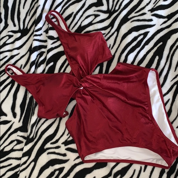 Red one-piece bathing suit - brand new! - Picture 2 of 3